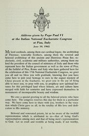 Cover of: Address of Pope Paul VI on the Holy Eucharist: June 10, 1965