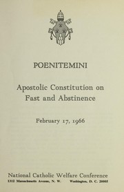 Cover of: Poenitemini by Catholic Church. Pope (1963-1978 : Paul VI)