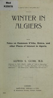 Cover of: Winter in Algiers by Alfred S. Gubb