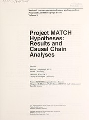 Cover of: Project MATCH hypotheses | 