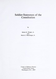 Cover of: Soldier-statesmen of the Constitution