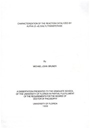 Characterization of the reaction catalyzed by alpha (2-6) Sialyltransferase by Michael John Bruner