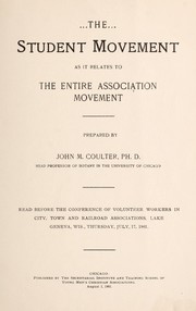 Cover of: The student movement as it relates to the entire association movement