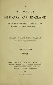 Cover of: A students history of England from the earliest times to the death of King Edward VII