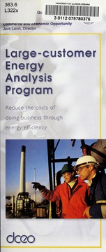 Cover of: Large-customer Energy Analysis Program by Illinois. Bureau of Energy and Recycling