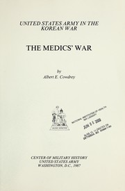 Cover of: The medics' war by Albert E. Cowdrey