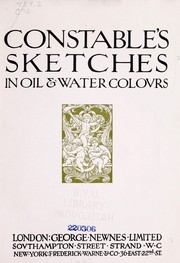 Cover of: Constable's sketches in oil & water colours