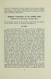 Cover of: Decrees of Vatican Council on faith and the Church by Vatican Council (1st 1869-1870 Basilica di San Pietro in Vaticano)