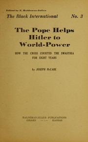 Cover of: The Pope helps Hitler to world-power | Joseph McCabe