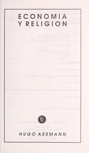 Cover of: Economía y religión