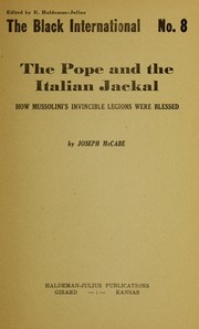 The Pope and the Italian jackal by Joseph McCabe