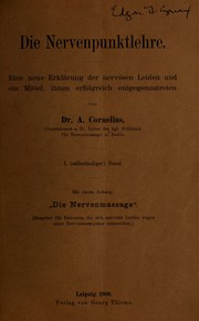 Die Nervenpunktlehre by Alfons Cornelius