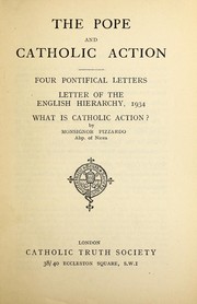 Cover of: The Pope and Catholic action by Pius XI Pope