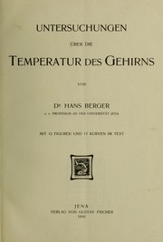 Cover of: Untersuchungen ©ơber die Temperatur des Gehirns
