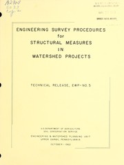 Cover of: Engineering survey procedures for structural measures in watershed projects