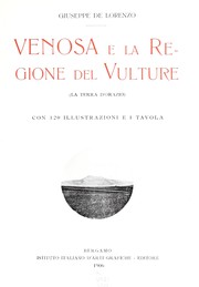 Cover of: Venosa e la regione del Vulture (la terra d'Orazio)