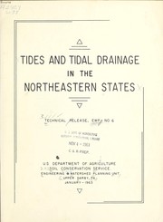 Cover of: Tides and tidal drainage in the Northeastern states