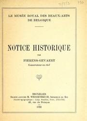 Cover of: Notice historique