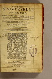 Cover of: L'histoire vniuerselle du monde by François de Belleforest