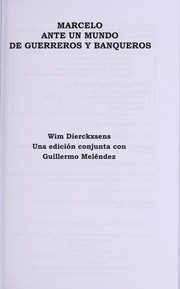 Cover of: Marcelo ante un mundo de guerreros y banqueros