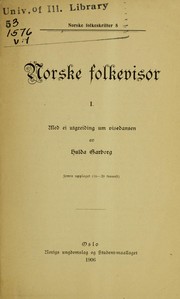 Cover of: Norske folkevisor: Med ei utgreiding um vise-dansen