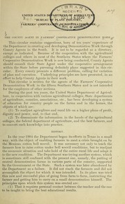 The county agent in Farmers' Cooperative Demonstration Work by United States. Bureau of Plant Industry. Farmers' Cooperative Demonstration Work