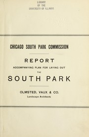 Cover of: Report accompanying plan for laying out the South Park