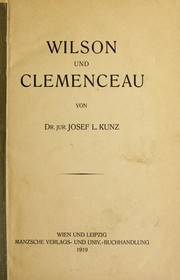 Cover of: Wilson und Clemenceau