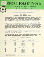 Cover of: Tree diameter growth in the dry limestone hills by C. B. Briscoe