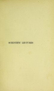 Cover of: Scientific lectures