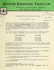 Cover of: Crecimiento en altura de arbolitos de caoba