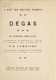 Cover of: Degas by Paul-André Lemoisne