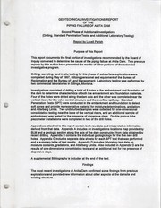 Cover of: Geotechnical investigations report of the piping failure of Anita Dam: second phase of additional investigations (drilling, standard penetration tests, and additional laboratory testing)