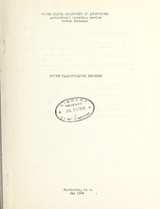 Cover of: Cotton classification services