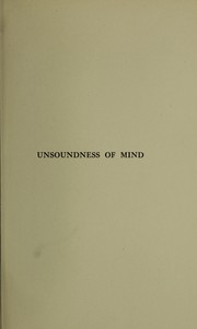 Cover of: Unsoundness of mind