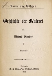 Cover of: Geschichte der malerei by Richard Muther