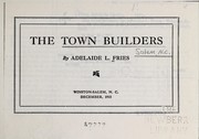Cover of: The town builders by Adelaide L. Fries