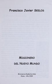 Cover of: Francisco Javier Seelos: misionero del nuevo mundo