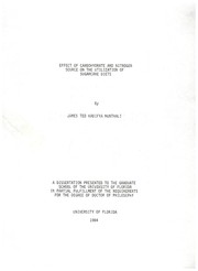 Effect of carbohydrate and nitrogen source on the utilization of sugarcane diets by James Ted Kabifya Munthali