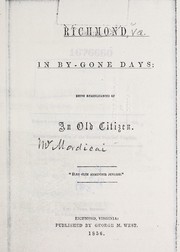 Cover of: Richmond in by-gone days
