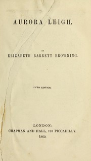 Cover of: Aurora Leigh by Elizabeth Barrett Browning