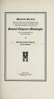 Cover of: Memorial services held in the House of Representatives of the United States by United States. 77th Cong., 1st sess., 1941-1942. House.