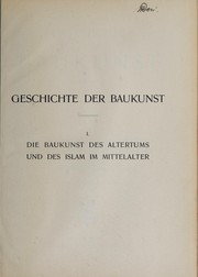Cover of: Geschichte der Baukunst by Richard Borrmann