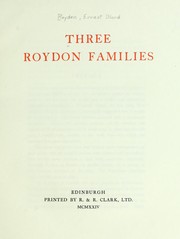 Cover of: Three Roydon families