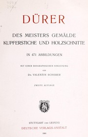 Cover of: DÃ¼rer: des Meisters GemÃ¤lde, Kupferstiche und Holzschnitte in 471 Abbildungen