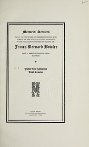 Cover of: Memorial services held in the House of Representatives and Senate of the United States | United States. 85th Cong., 1st sess., 1957.