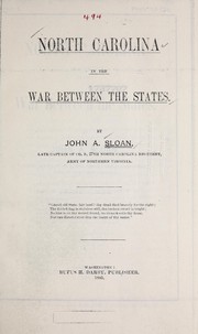 Cover of: North Carolina in the War Between the States