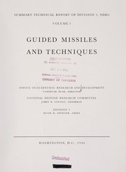 Cover of: Guided missiles and techniques