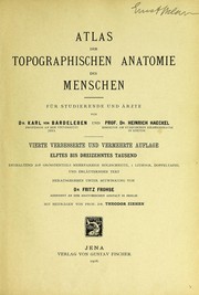 Cover of: Atlas der topographischen Anatomie des Menschen: f©ơr Studierende und ©rzte
