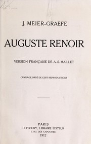 Cover of: Auguste Renoir by Julius Meier-Graefe
